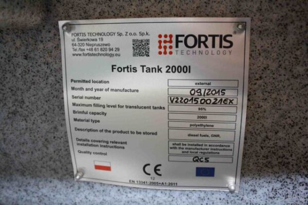 Fortis Tanks 2000L Fuel tank NEW - Image 7